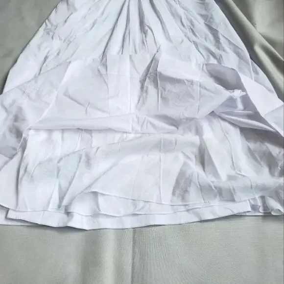 NWT$500 Jonathan Simkhai White Ansley Off-The-Shoulder Shirt Midi Dress Sz Large - Picture 12 of 16